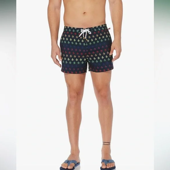 Original Penguin Pride Rainbow Pete Print Swim Short Size 32 - Picture 2 of 10